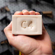 Load image into Gallery viewer, C4 SOAP Natural Bar Soap for Men + Warriors · No Harsh Chemicals · Citrus Flash Bang, Typhoon Blast, & Tropic Thunder · Handmade in USA · Hidden Prize in Every Bar (4.5-5 oz/bar, 3-Pack)