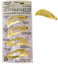 Load image into Gallery viewer, Tacticlips® Gold for Blond Hair - Minimalist Multi Tool Tactical Clip (4-pack)