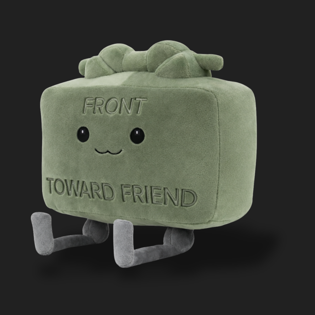 Seymour the Claymore Plushie - Friendliest Anti-Personnel Mine