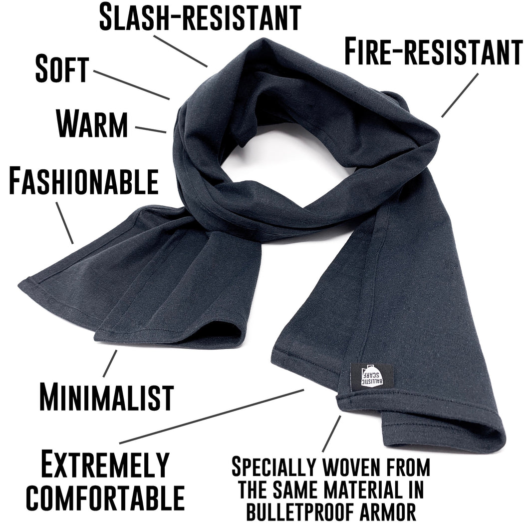 100% Kevlar® Scarf: Soft, Breathable, & Strong. BALLISTIC SCARF® Slash & Fire-Resistant, & 6x Stronger than Cotton.